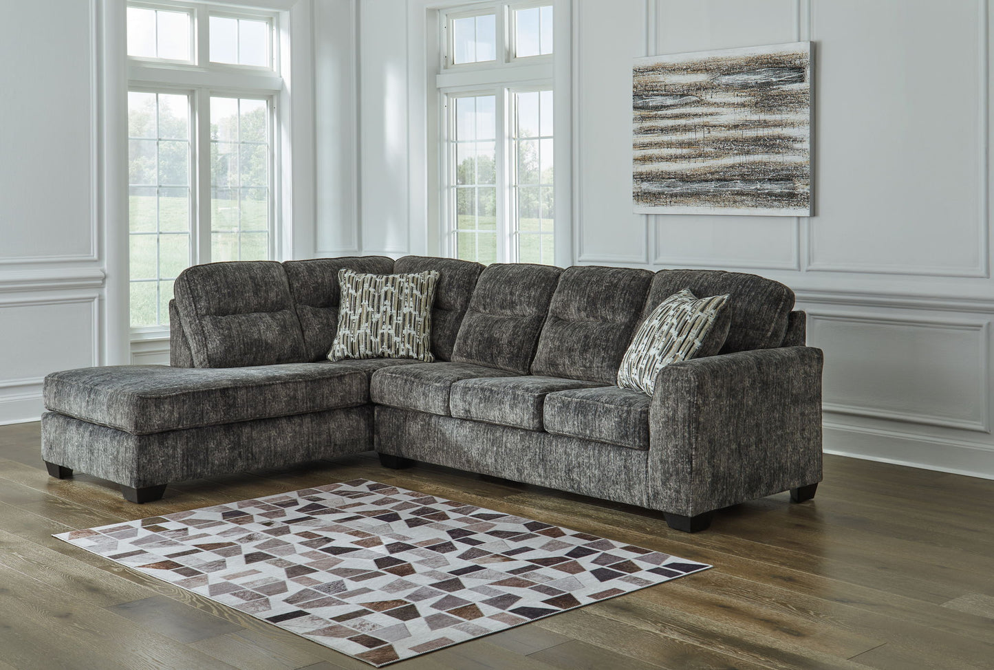 Lonoke - Sectional Stationary Sectionals by Signature Design by Ashley® - Walls Furniture & Mattress