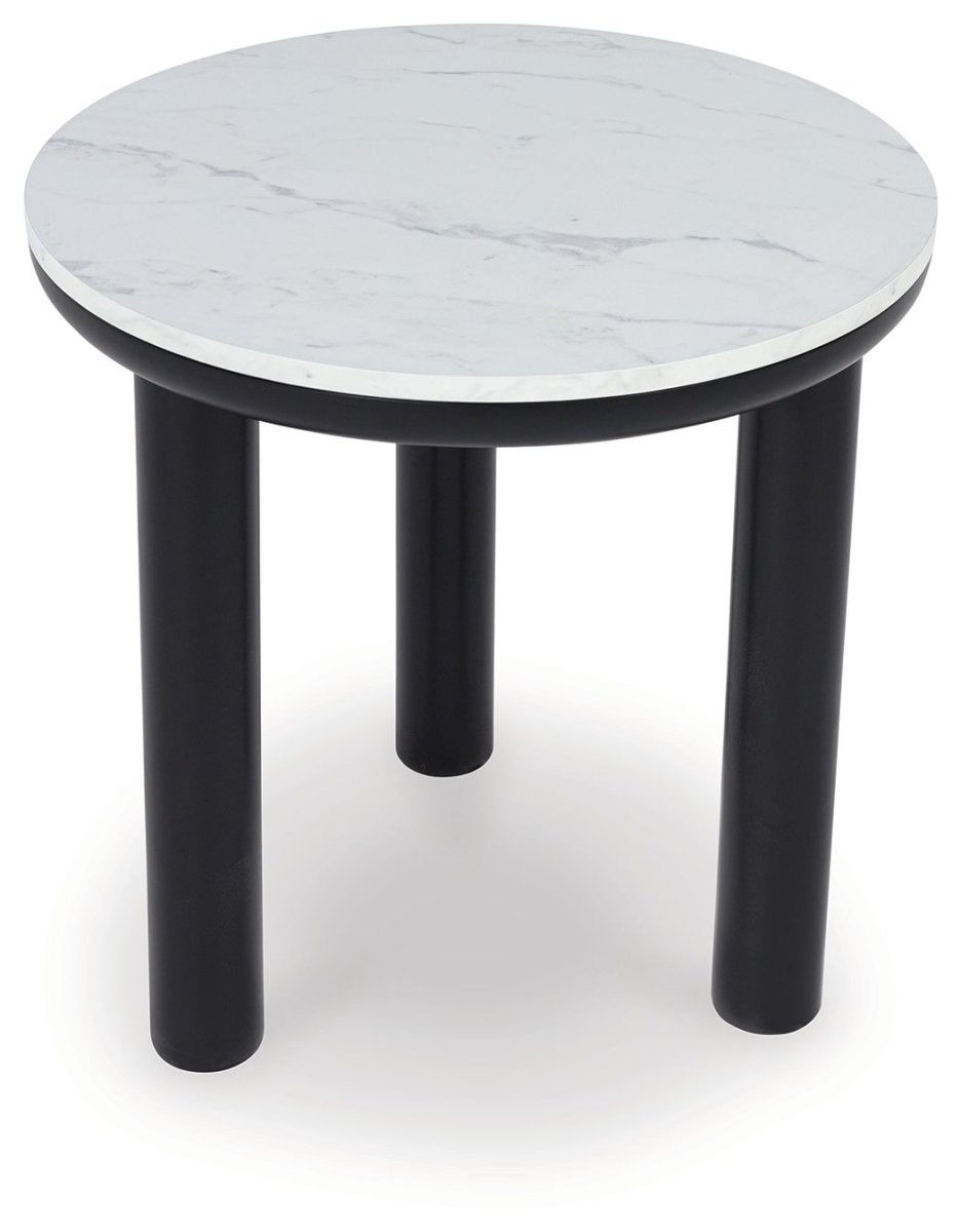 Xandrum - Occasional Table Set (Set of 3) - Black / White Table Sets by Signature Design by Ashley® - Walls Furniture & Mattress