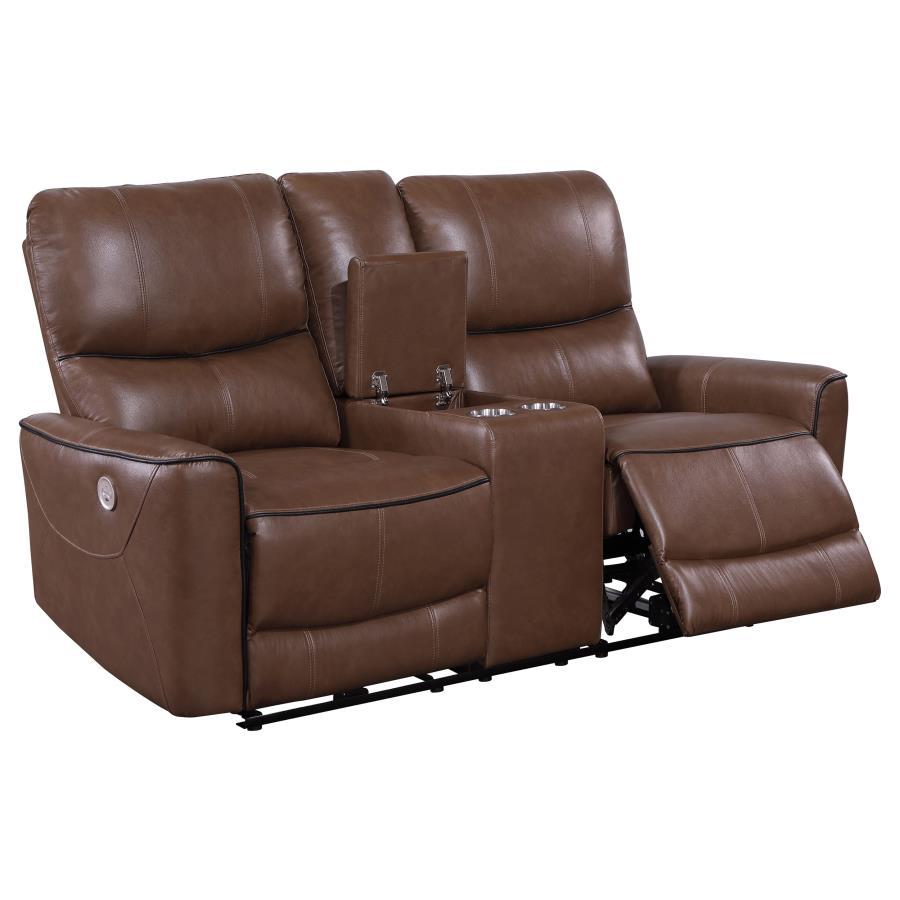 Greenfield - Upholstered Power Reclining Loveseat Reclining Loveseats by Coaster Fine Furniture - Walls Furniture & Mattress