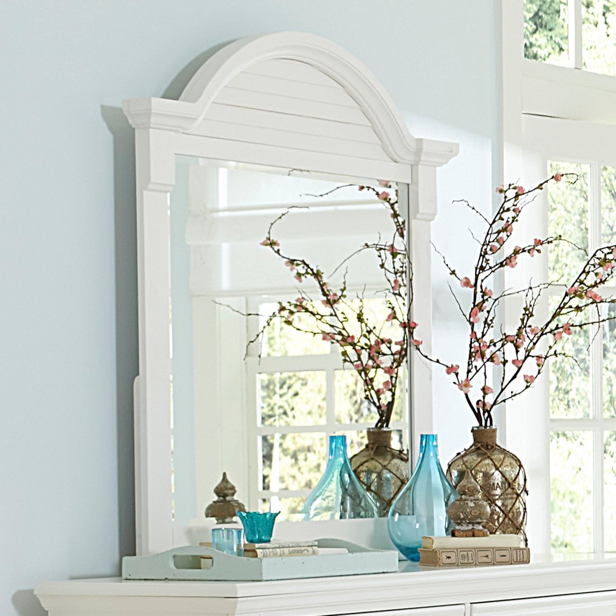 Summer House - Mirror - White Bedroom Mirrors by Liberty Furniture - Walls Furniture & Mattress