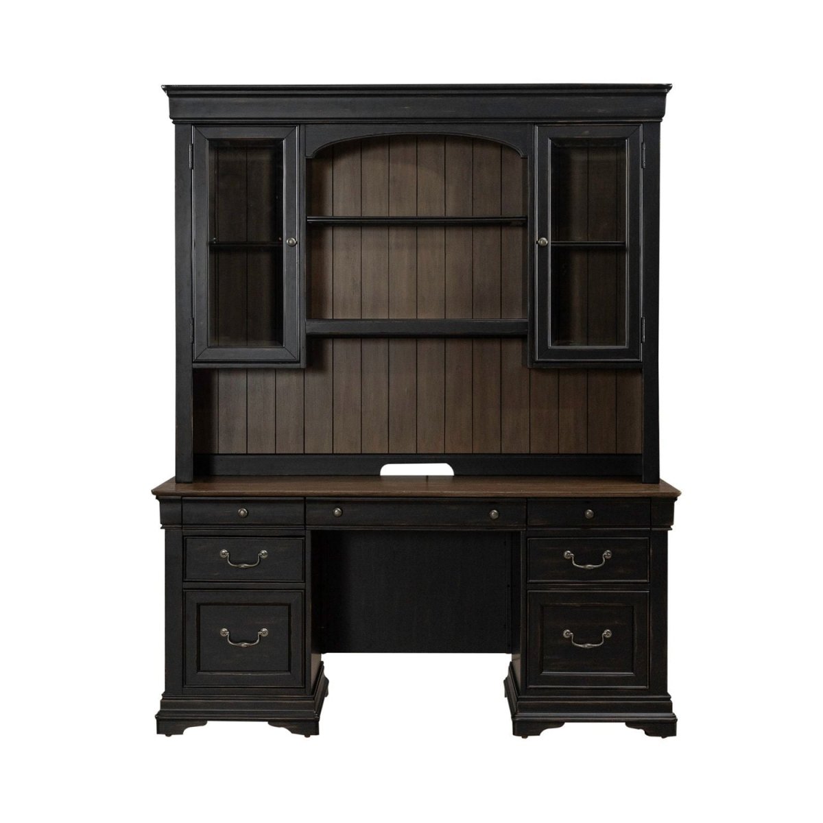 Meritage - Credenza & Hutch - Black Credenzas & Hutches by Liberty Furniture - Walls Furniture & Mattress