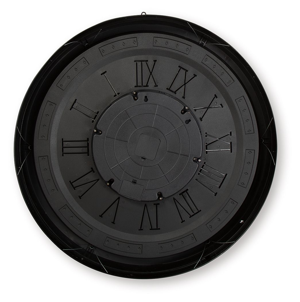 Dairton - Wall Clock - Black / Gold Finish Wall Clocks by Signature Design by Ashley® - Walls Furniture & Mattress