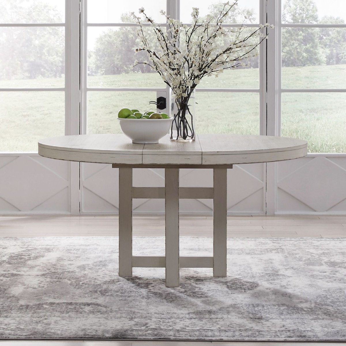Backroads - Pedestal Table - White Dining Tables by Liberty Furniture - Walls Furniture & Mattress