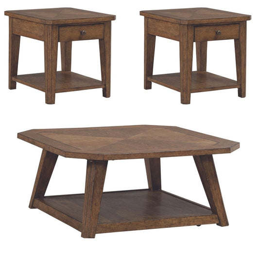 Carolina Park - 3 Piece Set - Brown Table Sets by Liberty Furniture - Walls Furniture & Mattress