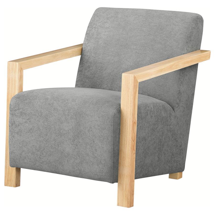 Diego - Upholstered Accent Arm Chair With Wood Arms Arm Chairs by CoasterEveryday - Walls Furniture & Mattress