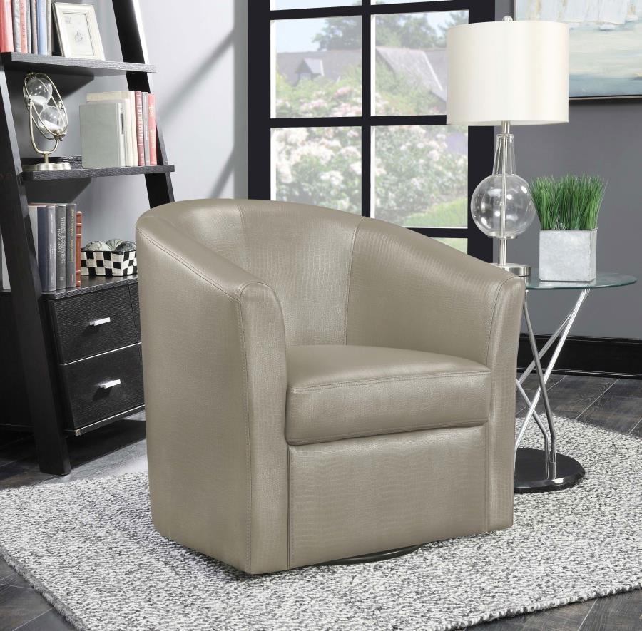 Turner - Upholstered Barrel Back Swivel Chair Swivel Chairs by CoasterEssence - Walls Furniture & Mattress