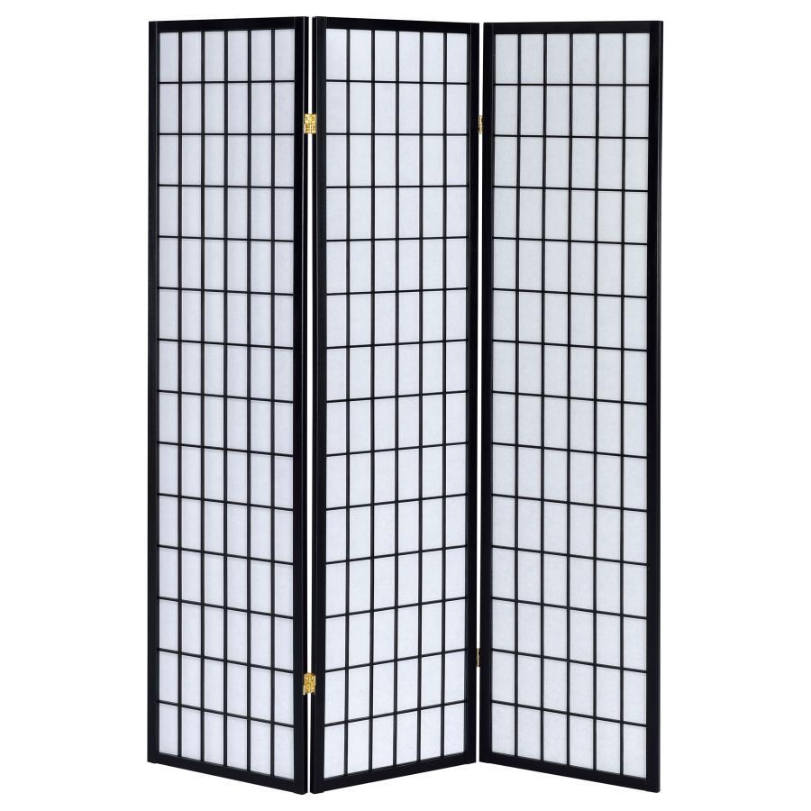 Carrie - 3 - Panel Room Divider Folding Shoji Screen Room Dividers by CoasterEveryday - Walls Furniture & Mattress