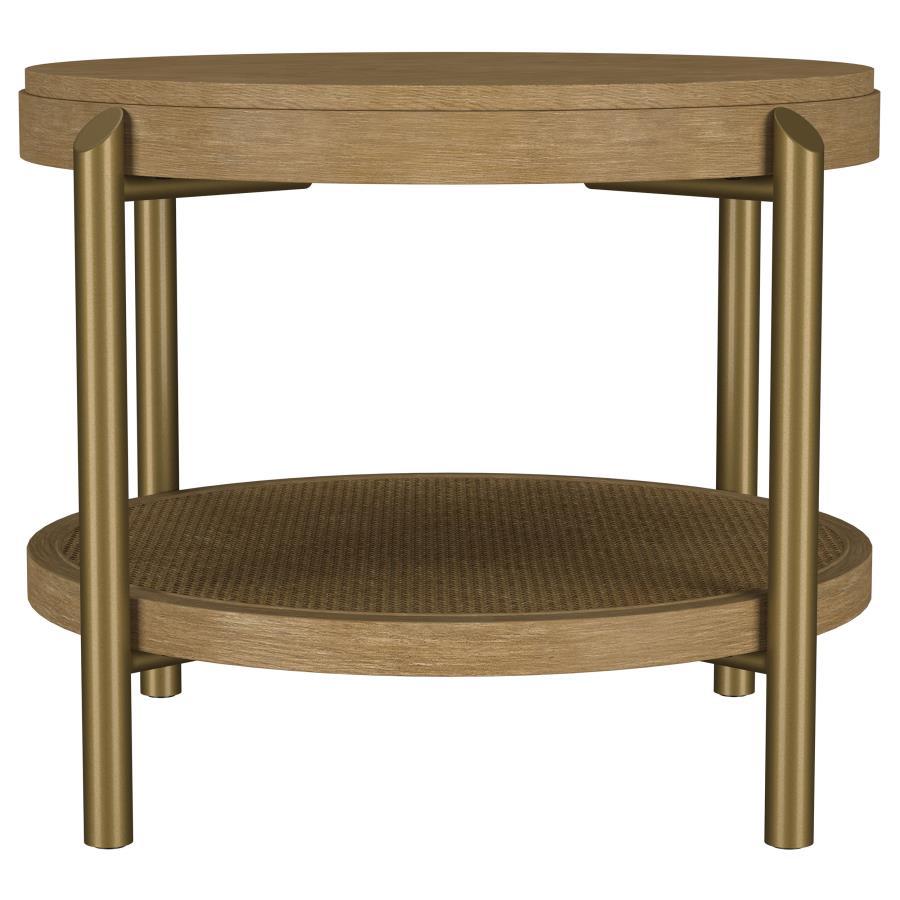Arini - Round End Side Table With Storage Shelf End Tables by Coaster Fine Furniture - Walls Furniture & Mattress