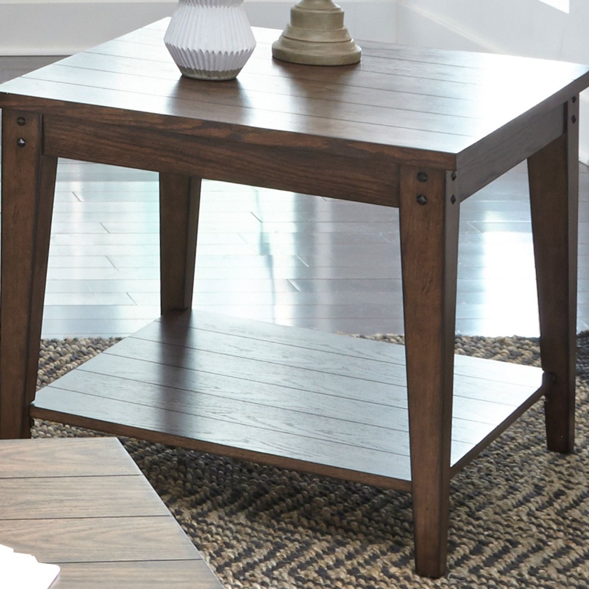 Lake House - Square Lamp Table Accent Tables by Liberty Furniture - Walls Furniture & Mattress
