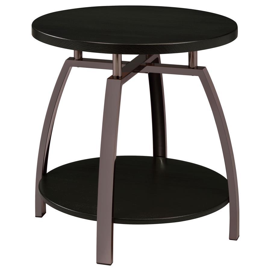 Dacre - Round Engineered Wood Top Table End Tables by CoasterEssence - Walls Furniture & Mattress