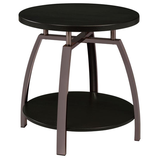Dacre - Round Engineered Wood Top Table End Tables by CoasterEssence - Walls Furniture & Mattress