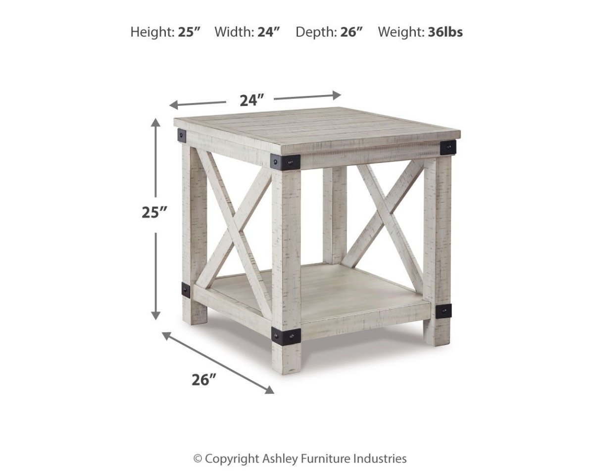 Carynhurst - Rectangular End Table - Whitewash End Tables by Signature Design by Ashley® - Walls Furniture & Mattress