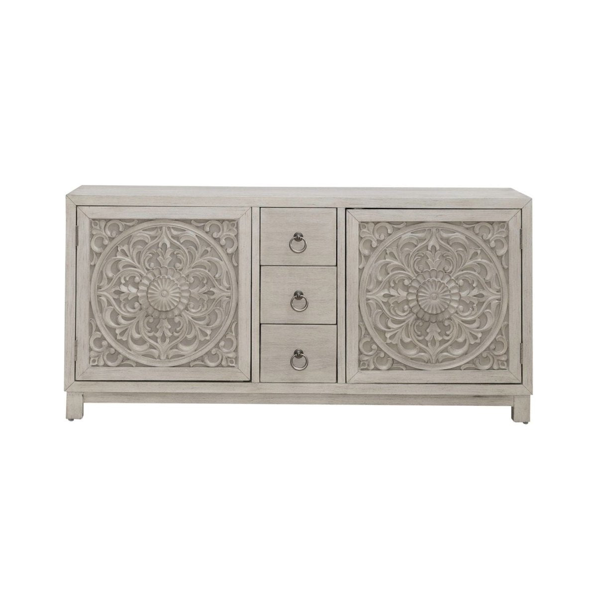 Sundance - 2 Door 3 Drawer Wood Accent Cabinet - White Accent Cabinets by Liberty Furniture - Walls Furniture & Mattress