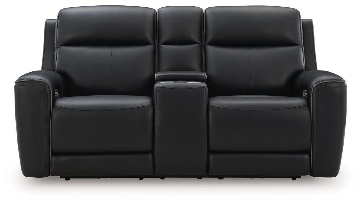5Z - Comfort - Relaxation - Power Reclining Loveseat with Console / Adj Headrest Reclining Loveseats by Signature Design by Ashley® - Walls Furniture & Mattress