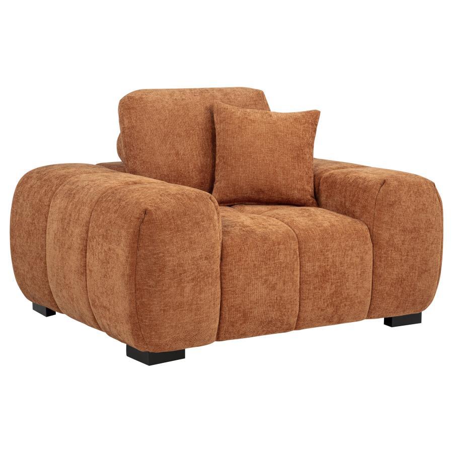 Octavia - Fabric Upholstered Track Arm Accent Chair Arm Chairs by Coaster Fine Furniture - Walls Furniture & Mattress