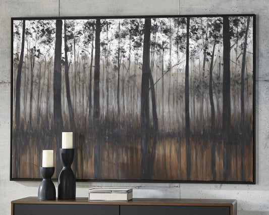 Philyra - Wall Art - Black / Orange / Silver Wall Decor by Signature Design by Ashley® - Walls Furniture & Mattress