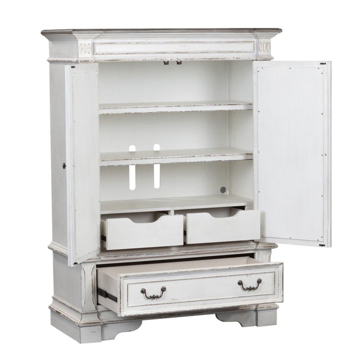Abbey Park - Mirrored Door Chest - White Door Chests by Liberty Furniture - Walls Furniture & Mattress