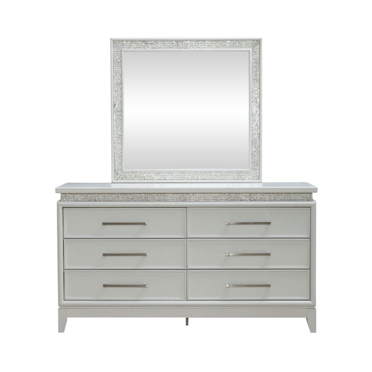 Reflections - Dresser & Mirror - White Dresser & Mirror by Liberty Furniture - Walls Furniture & Mattress