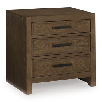 Ticanter - Three Drawer Night Stand - Brown Nightstands w/ Charging Stations by Signature Design by Ashley® - Walls Furniture & Mattress