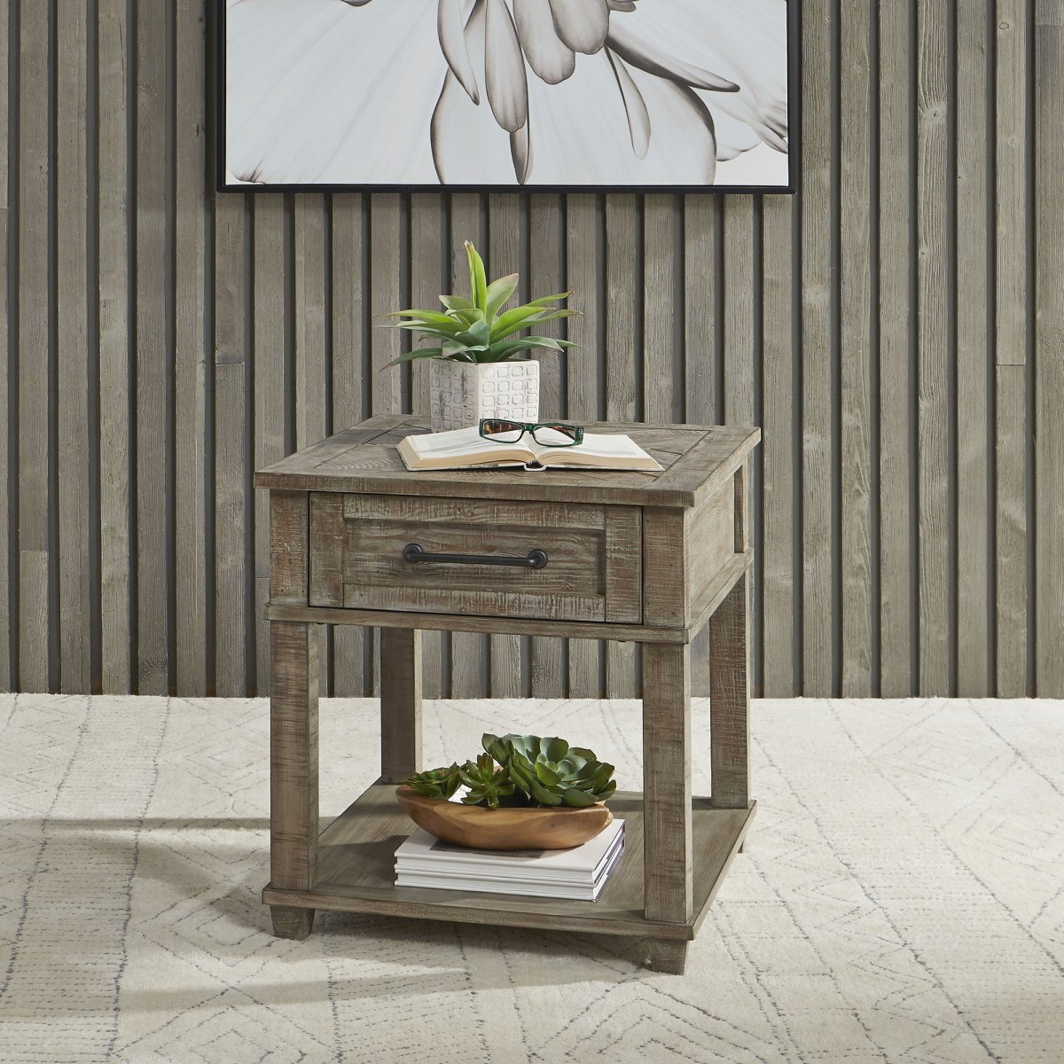 Parkland Falls - Rectangular End Table - Light Brown End Tables by Liberty Furniture - Walls Furniture & Mattress