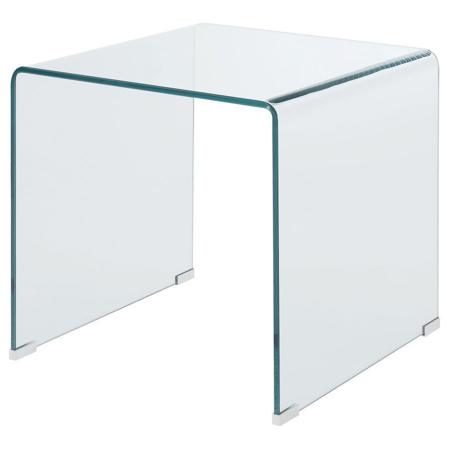 Ripley - Rectangular Tempered Bent Glass Table End Tables by CoasterEssence - Walls Furniture & Mattress