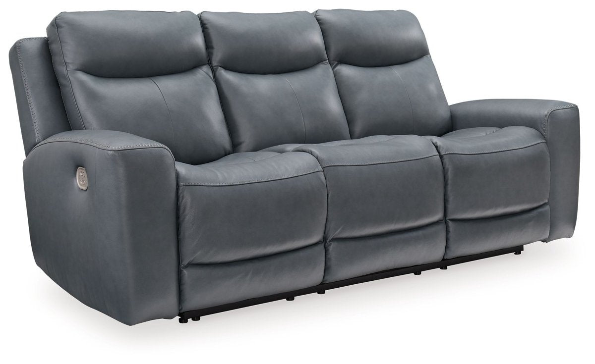 Mindanao - 2 Pc. - Power Reclining Sofa, Power Reclining Loveseat with Console - Steel Reclining Sofas & Loveseats by Signature Design by Ashley® - Walls Furniture & Mattress
