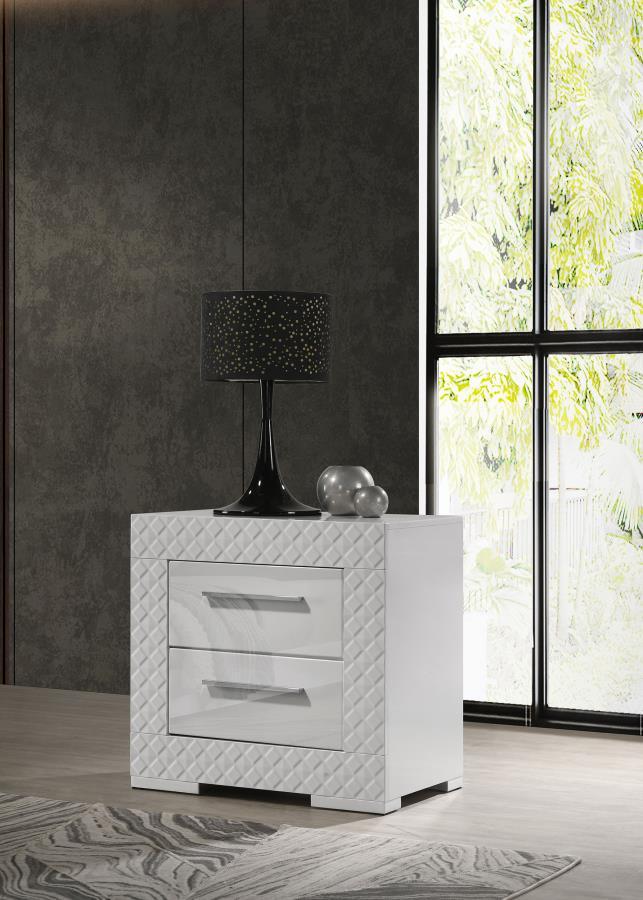 Ives - 2 - Drawer Nightstand Bedside Table Accent Nightstands by Coaster Fine Furniture - Walls Furniture & Mattress