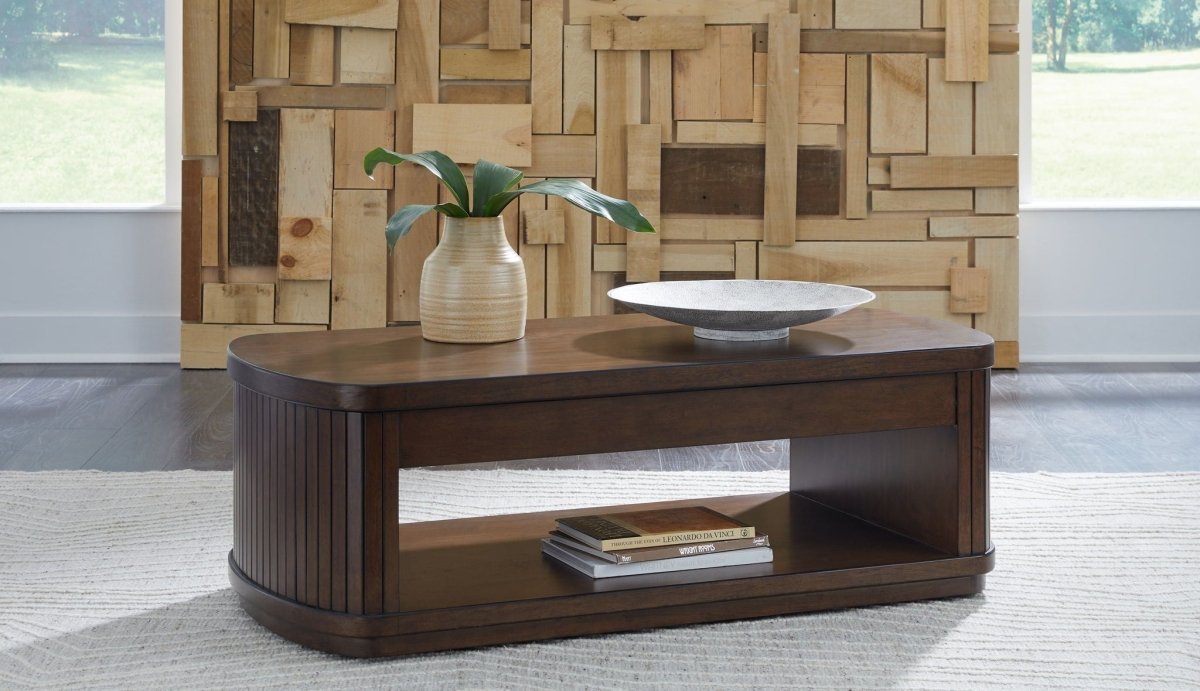 Korestone - Lift Top Cocktail Table - Dark Brown Cocktail Tables by Signature Design by Ashley® - Walls Furniture & Mattress