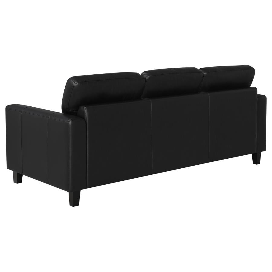 Scotland - Faux Leather Upholstered Sofa Set Stationary Sofas & Loveseats by Coaster Fine Furniture - Walls Furniture & Mattress