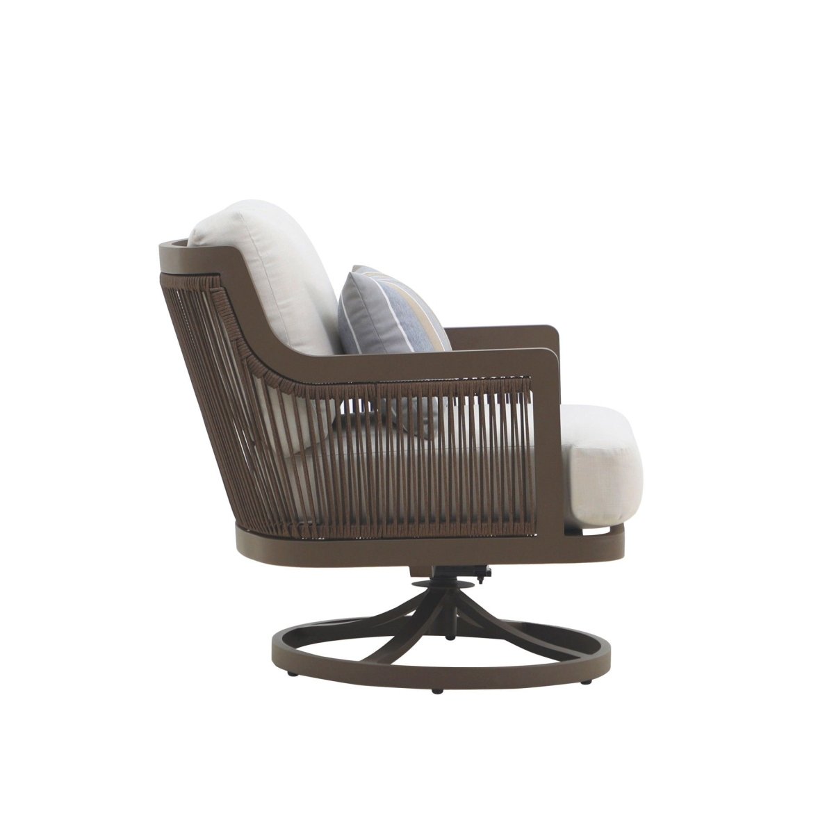 Genova - Patio Swivel Club Chair With Accent Pillow (Set of 2) - Gray Chair Sets by New Classic - Walls Furniture & Mattress