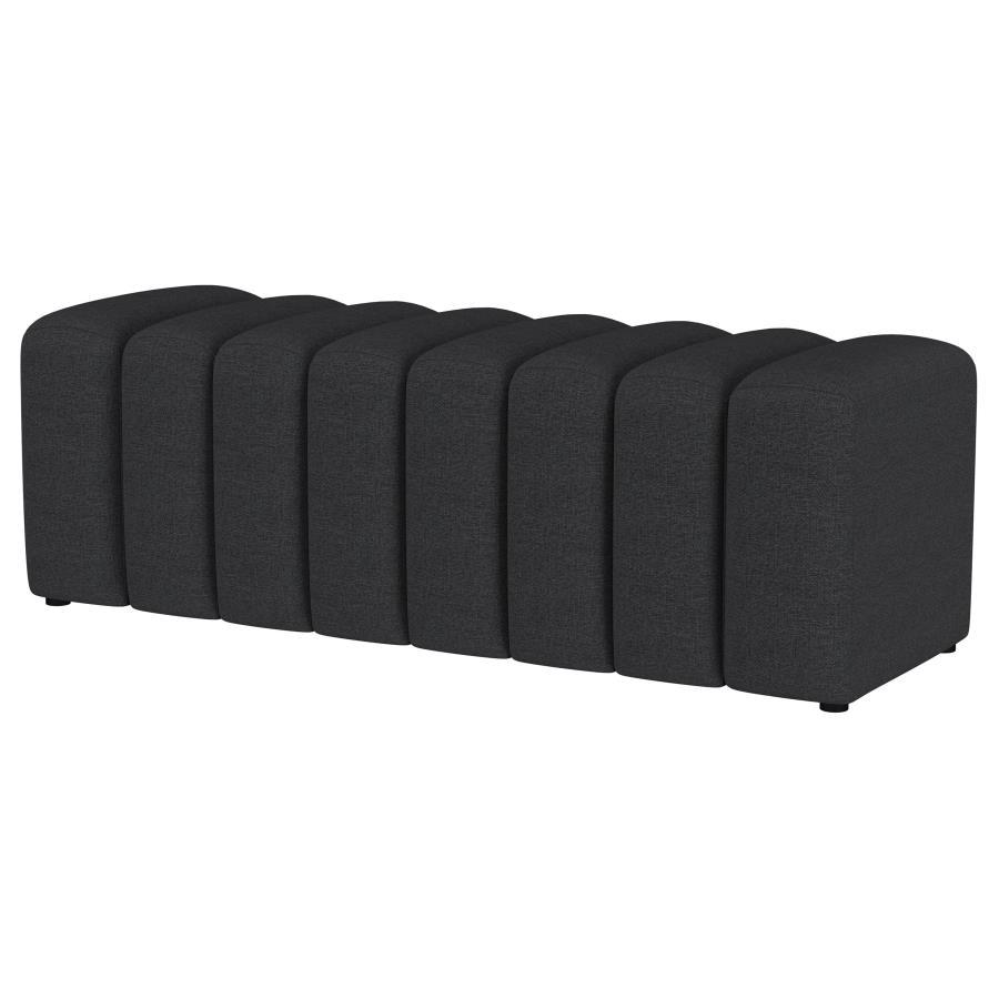 Summer - Fabric Upholstered Tufted Accent Bench Upholstered Benches by Coaster Fine Furniture - Walls Furniture & Mattress