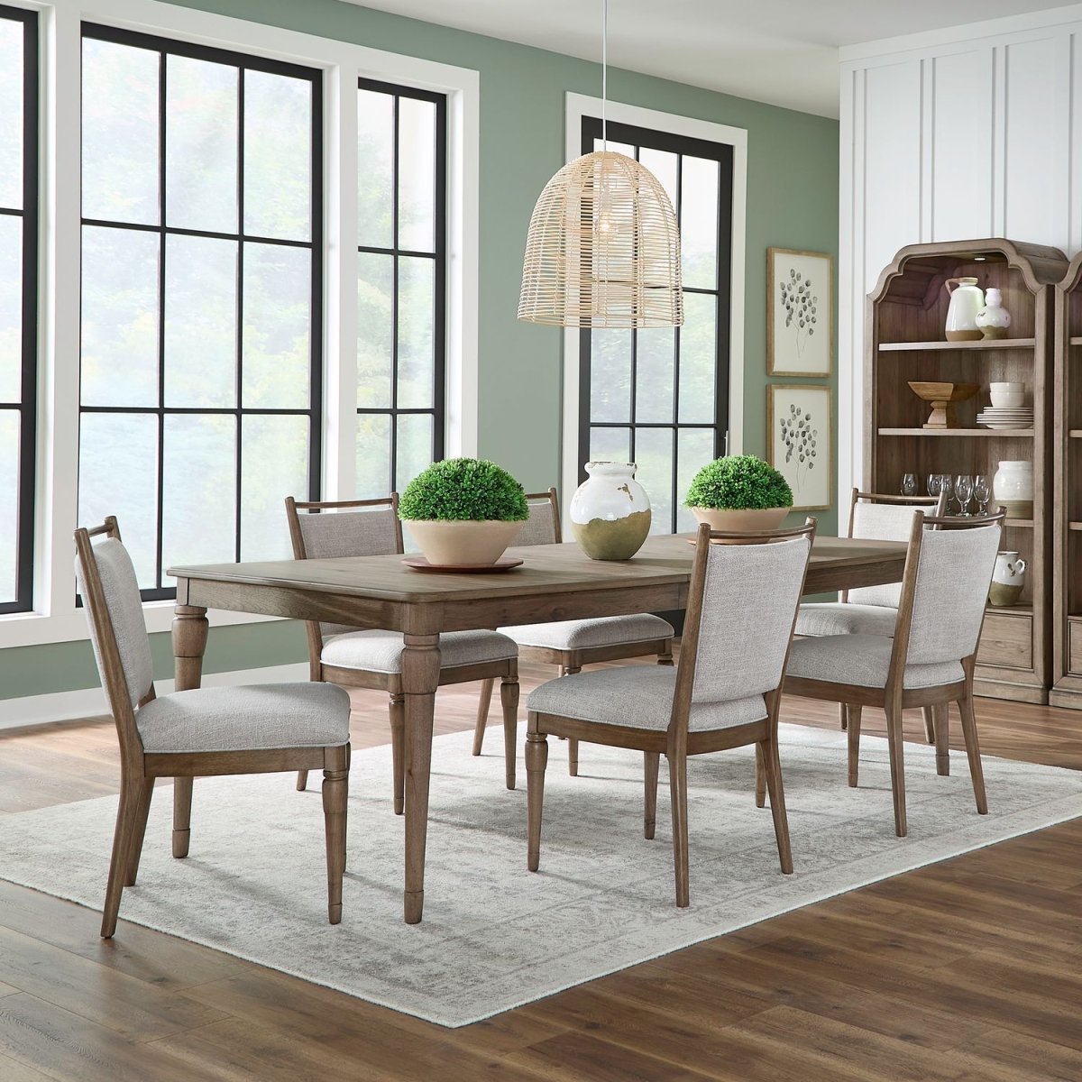 Hickory Grove - Rectangular Table Set With Upholstered Chairs 5 Piece Dining Room Sets by Liberty Furniture - Walls Furniture & Mattress