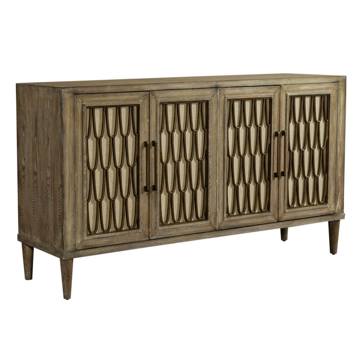 Devonshire - 4 Door Accent Cabinet - Light Brown Accent Cabinets by Liberty Furniture - Walls Furniture & Mattress