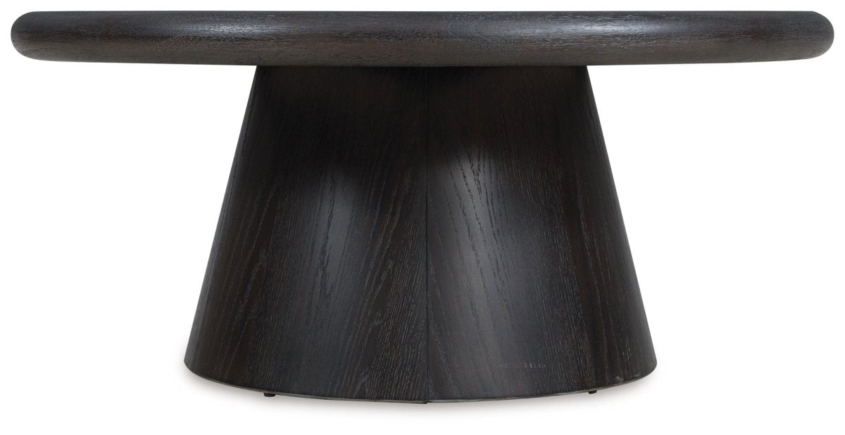 Bracken - French Black - Round Cocktail Table Coffee Tables by Luxe - Walls Furniture & Mattress
