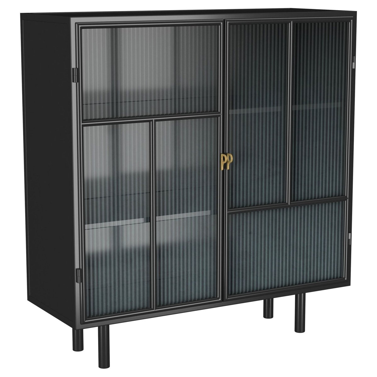 Dalia - 2 Door Accent Storage Cabinet With Shelving - Black Accent Cabinets by Coaster Fine Furniture - Walls Furniture & Mattress