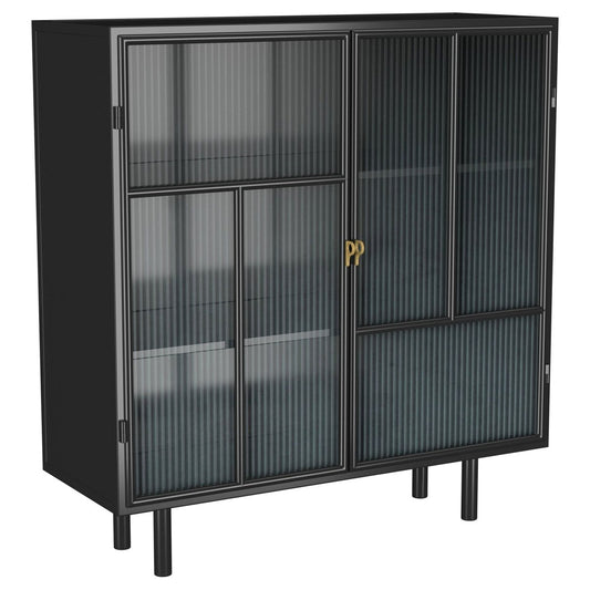 Dalia - 2 Door Accent Storage Cabinet With Shelving - Black Accent Cabinets by Coaster Fine Furniture - Walls Furniture & Mattress