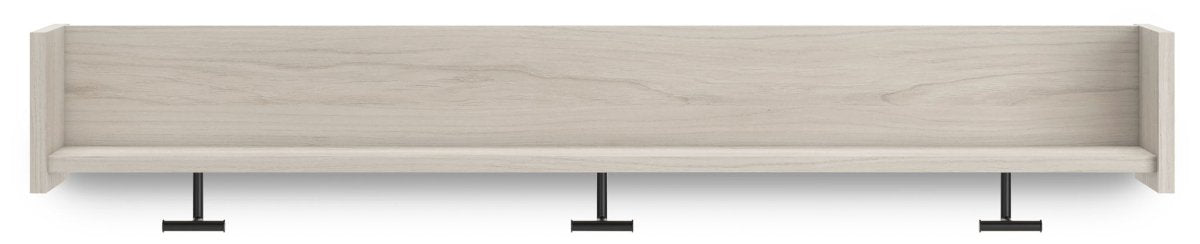 Socalle - Wall Mounted Coat Rack w/Shelf - Light Natural Wall Mounted Coat Racks by Signature Design by Ashley® - Walls Furniture & Mattress