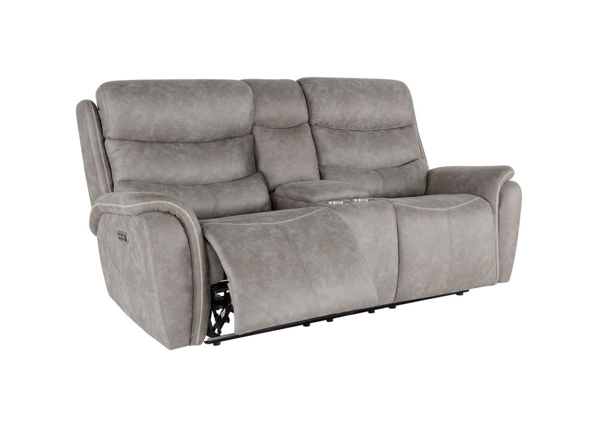 Kamari - Reclining Console Loveseat Reclining Loveseats by New Classic - Walls Furniture & Mattress
