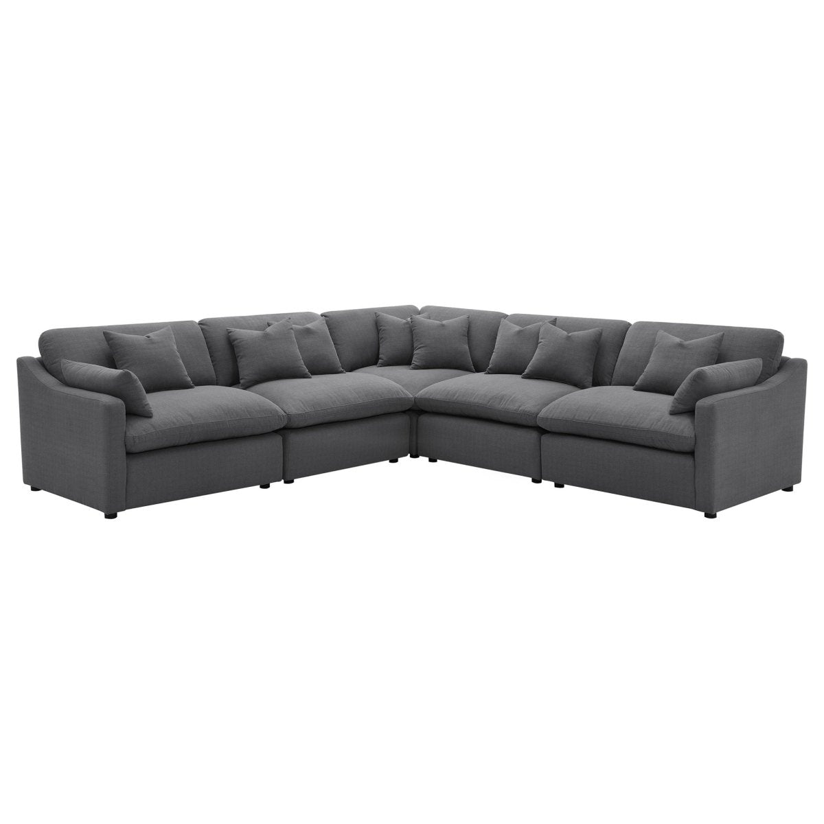 Hobson - Upholstered Modular Sectional Sofa Stationary Sectionals by Coaster Fine Furniture - Walls Furniture & Mattress