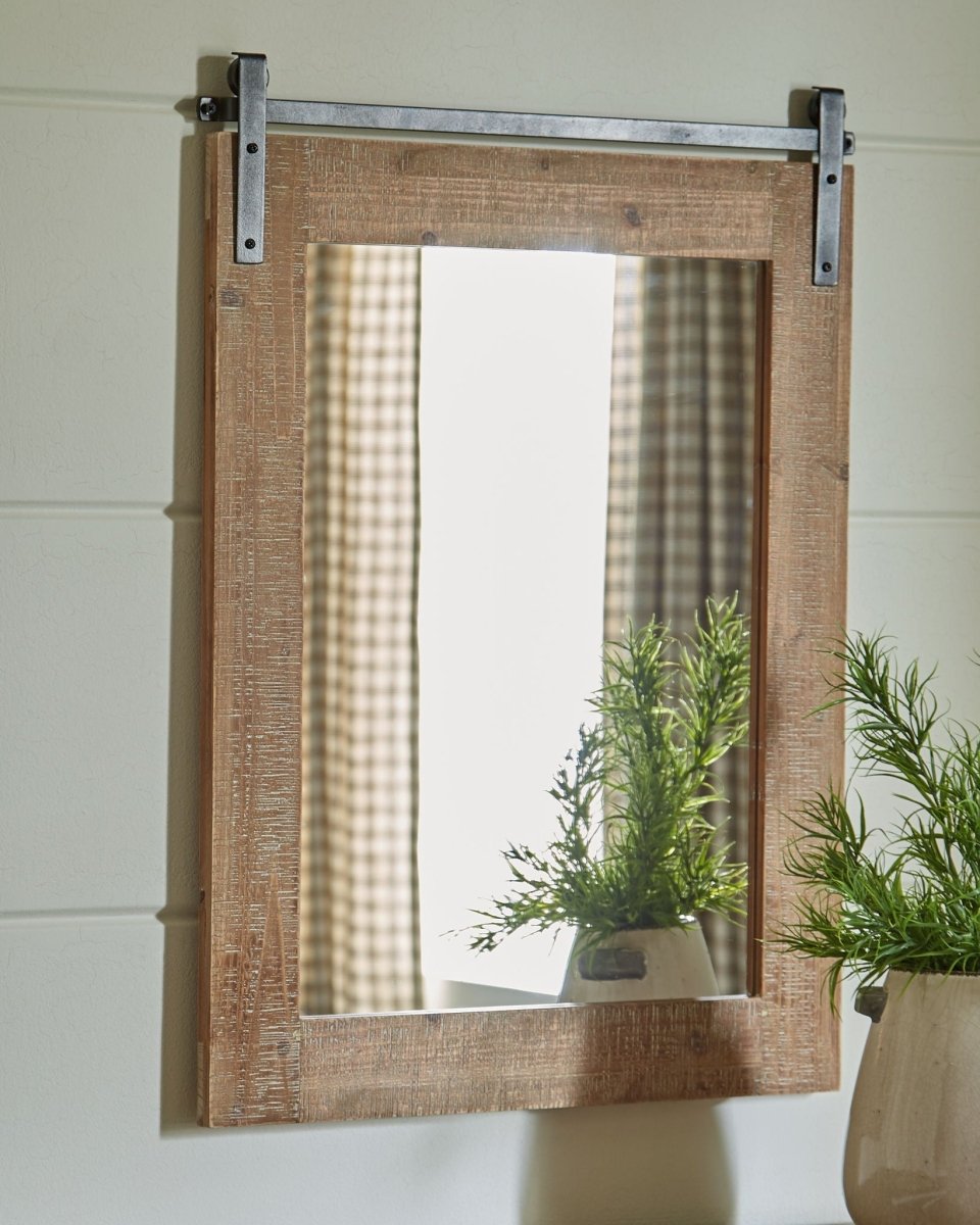 Lanie - Accent Mirror - Antique Brown Accent Mirrors by Signature Design by Ashley® - Walls Furniture & Mattress