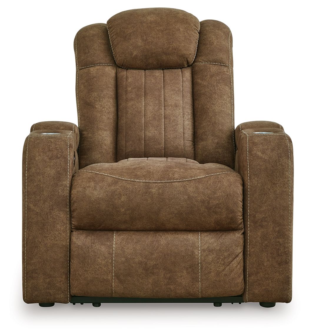 Wolfridge - Power Recliner/Adj Headrest - Brindle Reclining Chairs by Signature Design by Ashley® - Walls Furniture & Mattress