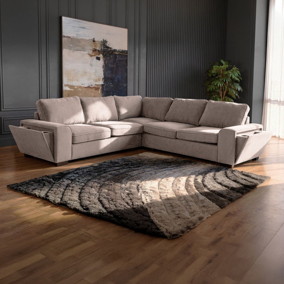 Dayne - 3 Piece Sleeper Sectional - Gray Sleeper Sectionals by New Classic - Walls Furniture & Mattress