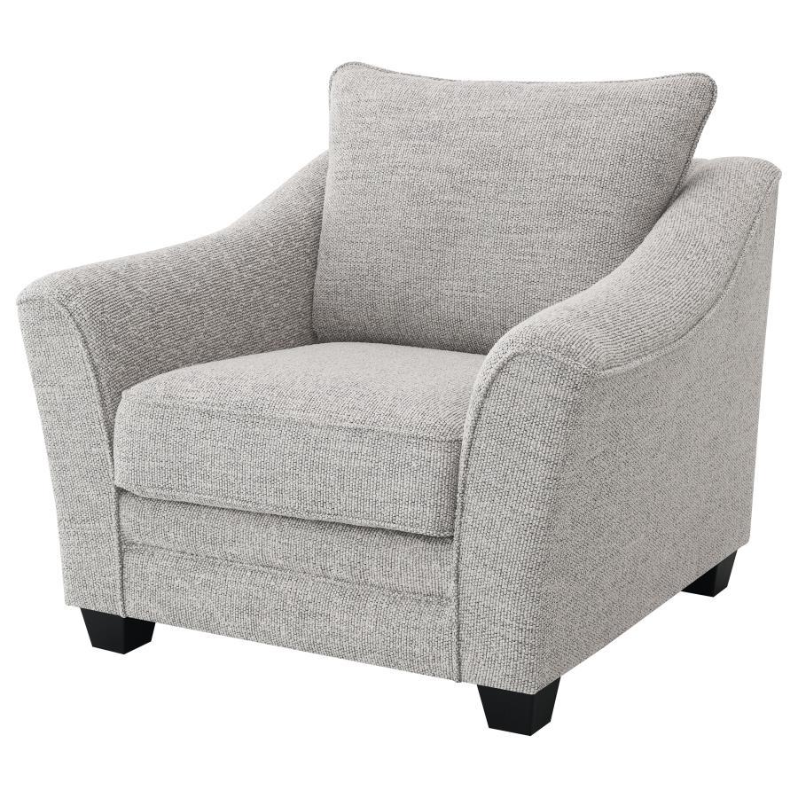 Tomkins - Boucle Upholstered Chair - Light Gray Arm Chairs by Coaster Fine Furniture - Walls Furniture & Mattress