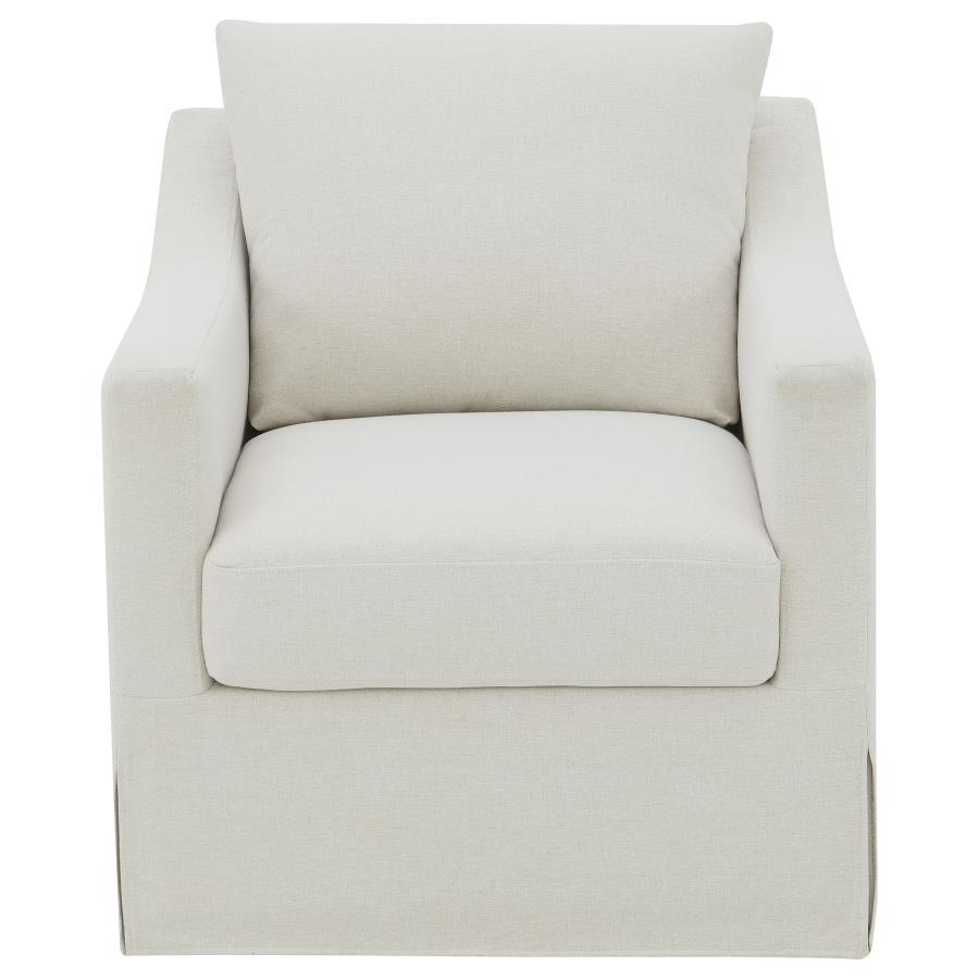 Winter - Upholstered Sloped Arm Accent Swivel Chair Swivel Chairs by Coaster Fine Furniture - Walls Furniture & Mattress