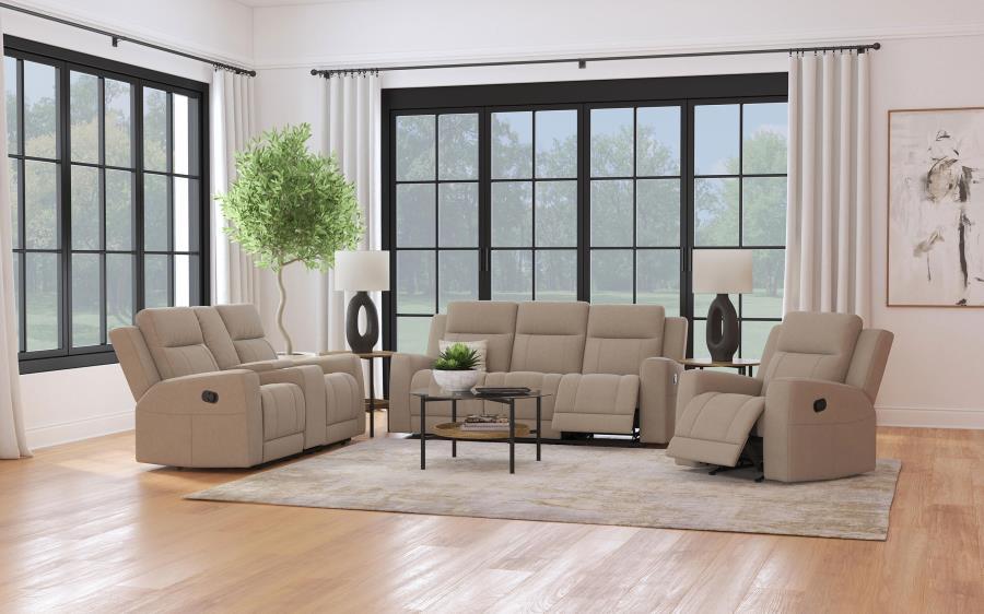 Brentwood - Upholstered Reclining Sofa Set Reclining Sofas & Loveseats by Coaster Fine Furniture - Walls Furniture & Mattress