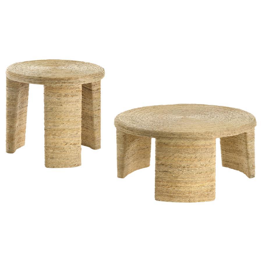 Artina - Rattan Coffee And End Table Set Table Sets by Coaster Fine Furniture - Walls Furniture & Mattress