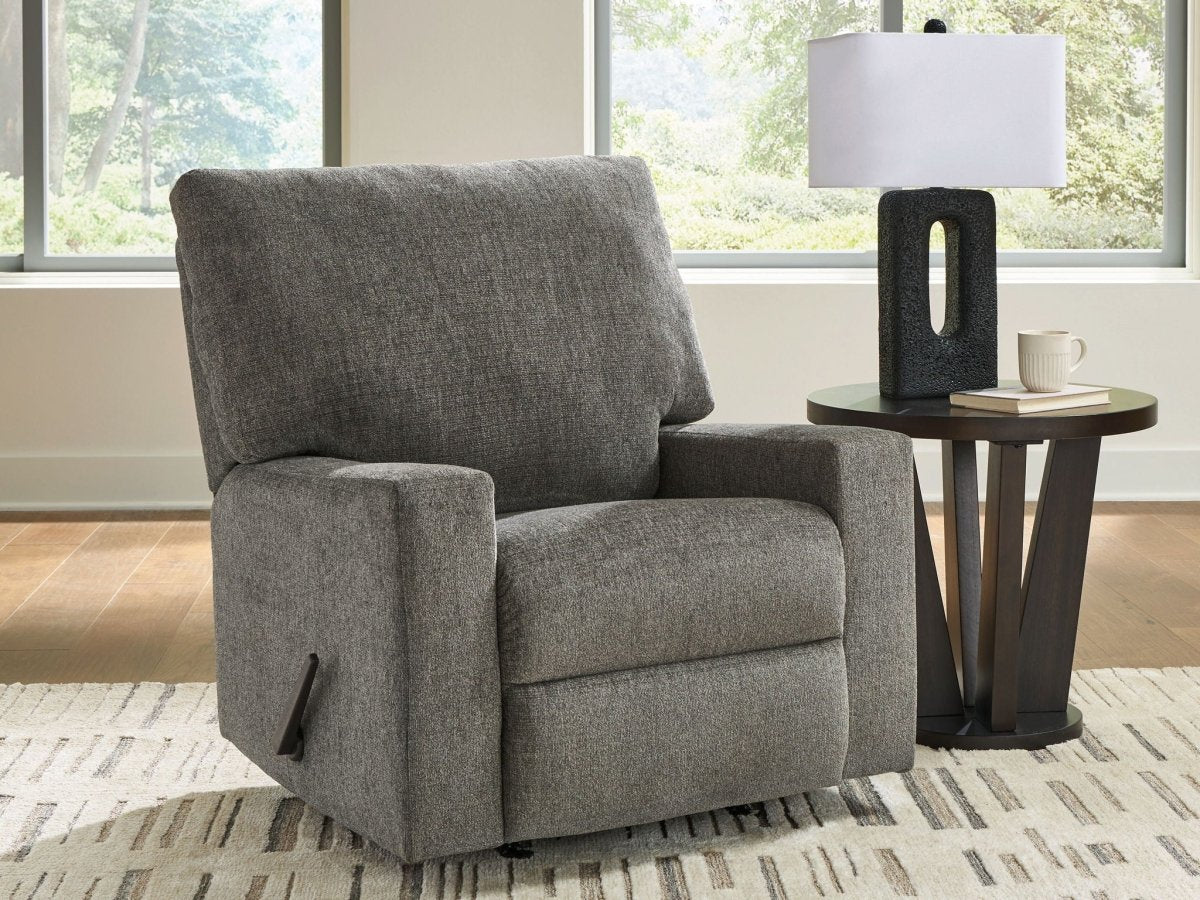 Clarington - Rocker Recliner - Greystone Rocker Chairs by Signature Design by Ashley® - Walls Furniture & Mattress