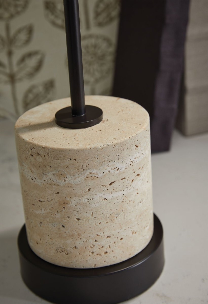 Vinmour - Metal Desk Lamp - Brown / Beige Table Lamps by Signature Design by Ashley® - Walls Furniture & Mattress