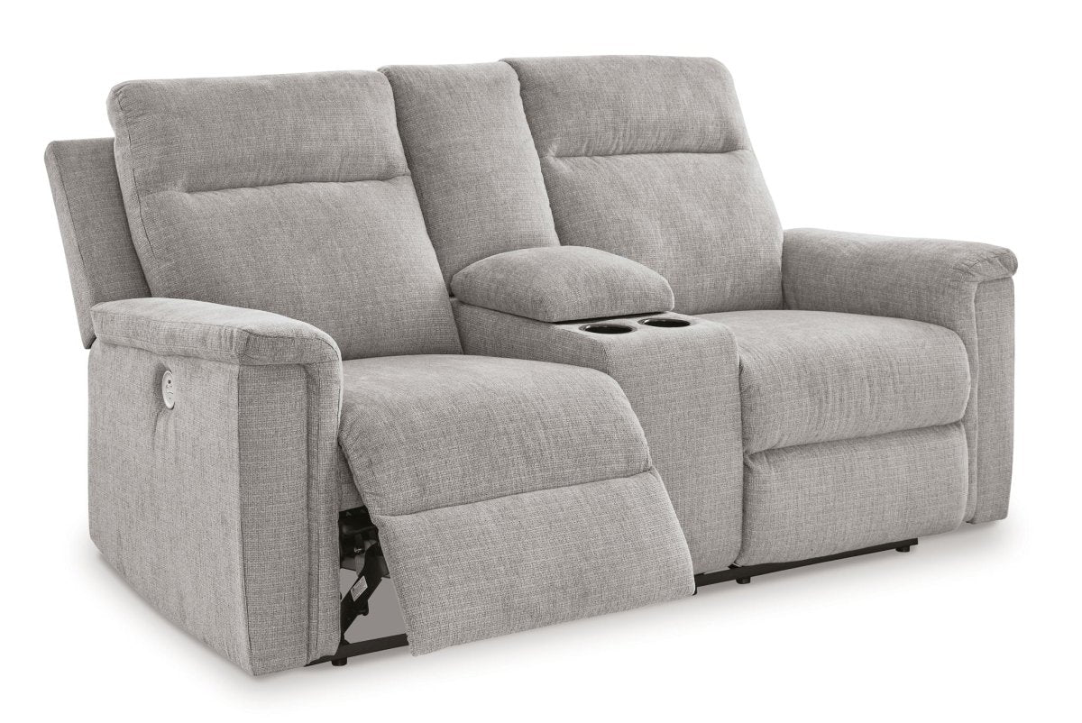 Barnsana - Dbl Power Reclining Loveseat With Console Reclining Loveseats by Signature Design by Ashley® - Walls Furniture & Mattress