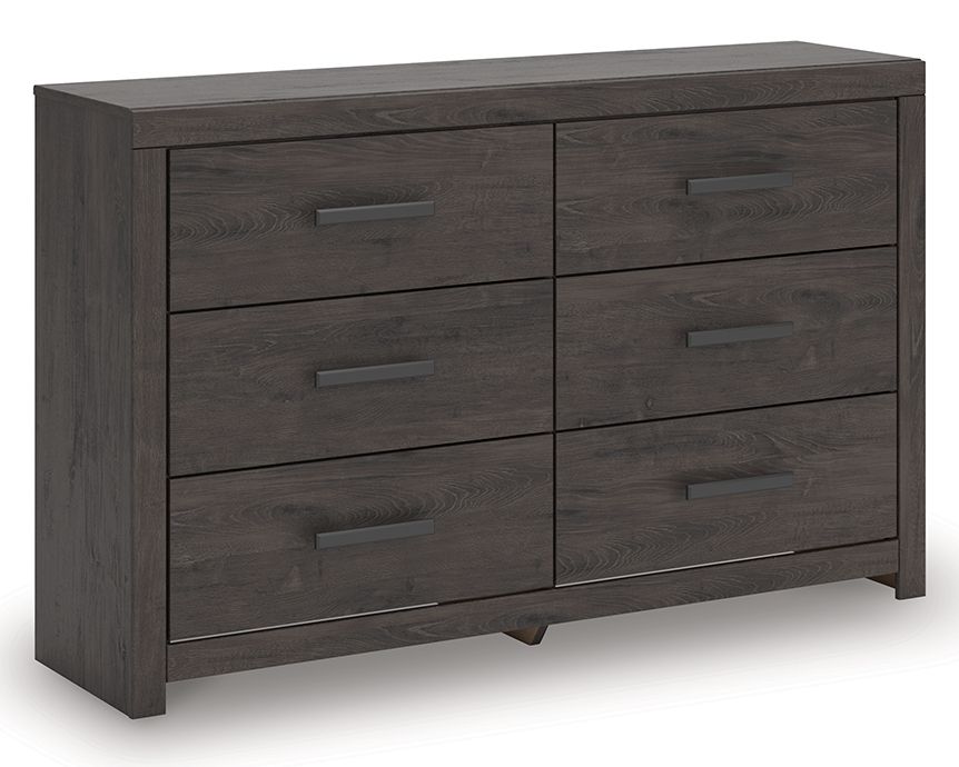 Prendonea - Six Drawer Dresser - Charcoal Dressers by Signature Design by Ashley® - Walls Furniture & Mattress